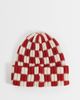 ASOS DESIGN ASOS DESIGN checkerboard crochet beanie in orange - 3