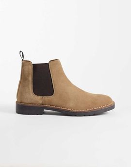 ASOS DESIGN ASOS DESIGN chelsea boots in sand suede-Neutral