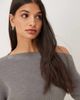 ASOS DESIGN ASOS DESIGN chenille off shoulder sweater in gray - 4