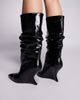 ASOS DESIGN ASOS DESIGN Cheryl wedge slouch knee boots in black - 2