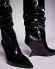 ASOS DESIGN ASOS DESIGN Cheryl wedge slouch knee boots in black - 3