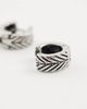 ASOS DESIGN ASOS DESIGN chevron engraved huggie hoop earrings in silver - 4