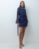ASOS DESIGN ASOS DESIGN chiffon bias cut mini dress with matching scarf in navy - 3