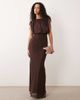 ASOS DESIGN ASOS DESIGN chiffon bubble top maxi dress-Brown - 1