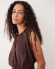 ASOS DESIGN ASOS DESIGN chiffon bubble top maxi dress-Brown - 3