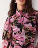 ASOS DESIGN ASOS DESIGN chiffon corset mini dress with flared puff sleeves in dark based floral print-MULTI - 3