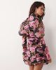 ASOS DESIGN ASOS DESIGN chiffon corset mini dress with flared puff sleeves in dark based floral print-MULTI - 4
