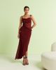 ASOS DESIGN ASOS DESIGN chiffon drape maxi skirt in burgundy - part of a set-Red - 1