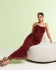 ASOS DESIGN ASOS DESIGN chiffon drape maxi skirt in burgundy - part of a set-Red - 2