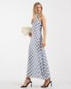 ASOS DESIGN ASOS DESIGN chiffon high halter neck maxi dress in blue plaid - 1
