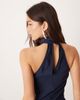 ASOS DESIGN ASOS DESIGN chiffon high neck midi dress in navy - 2