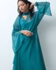 ASOS DESIGN ASOS DESIGN chiffon midaxi smock dress with tie neck in teal-Green - 2