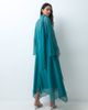 ASOS DESIGN ASOS DESIGN chiffon midaxi smock dress with tie neck in teal-Green - 3