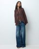 ASOS DESIGN ASOS DESIGN chiffon oversized raglan blouse in chocolate-Brown - 1