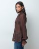 ASOS DESIGN ASOS DESIGN chiffon oversized raglan blouse in chocolate-Brown - 3