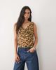 ASOS DESIGN ASOS DESIGN chiffon top set in brown floral-Multi - 3