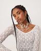 ASOS DESIGN ASOS DESIGN choker necklace with faux pearl flowers-White - 1
