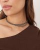 ASOS DESIGN ASOS DESIGN choker necklace with triple row of faux crystals-Silver - 2