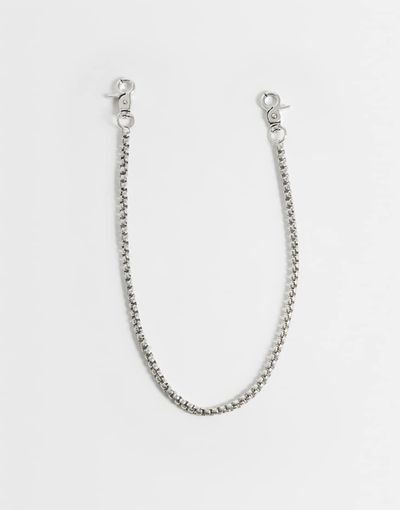ASOS DESIGN ASOS DESIGN chunky box link jeans chain in burnished silver