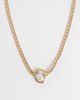 ASOS DESIGN ASOS DESIGN chunky chain necklace with faux pearl stone set in gold tone - 1