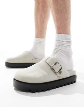 ASOS DESIGN ASOS DESIGN chunky clog in gray with silver strap