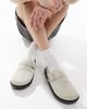 ASOS DESIGN ASOS DESIGN chunky clog in gray with silver strap - 4
