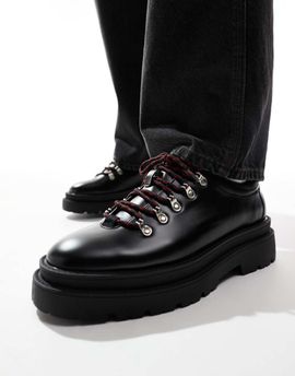 ASOS DESIGN ASOS DESIGN chunky hiker shoes in black with contrast lace
