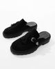 ASOS DESIGN ASOS DESIGN chunky mule loafers with western buckle-Black - 2