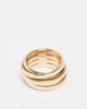 ASOS DESIGN ASOS DESIGN chunky multirow wrap ring in gold - 1