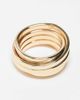 ASOS DESIGN ASOS DESIGN chunky multirow wrap ring in gold - 3