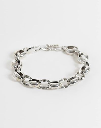 ASOS DESIGN ASOS DESIGN chunky oval link chain bracelet in silver