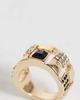 ASOS DESIGN ASOS DESIGN Chunky ring with black stone set in vintage style gold tone - 2