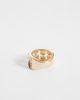 ASOS DESIGN ASOS DESIGN Chunky ring with black stone set in vintage style gold tone - 3