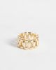 ASOS DESIGN ASOS DESIGN chunky ring with watchstrap design in gold tone - 1
