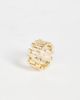 ASOS DESIGN ASOS DESIGN chunky ring with watchstrap design in gold tone - 2