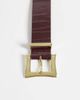 ASOS DESIGN ASOS DESIGN chunky square buckle hip and waist belt in burgundy croc-RED - 2