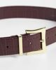 ASOS DESIGN ASOS DESIGN chunky square buckle hip and waist belt in burgundy croc-RED - 3
