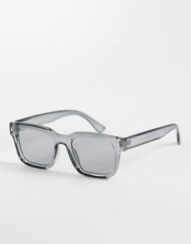 ASOS DESIGN ASOS DESIGN chunky square sunglasses in gray crystal with smoke lenses