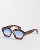 ASOS DESIGN ASOS DESIGN chunky square sunglasses with blue lenses-Brown - 1