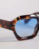 ASOS DESIGN ASOS DESIGN chunky square sunglasses with blue lenses-Brown - 2