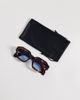 ASOS DESIGN ASOS DESIGN chunky square sunglasses with blue lenses-Brown - 3