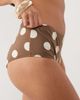 ASOS DESIGN ASOS DESIGN Cici polka dot shortie bikini bottoms in chocolate-Brown - 3