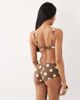 ASOS DESIGN ASOS DESIGN Cici polka dot shortie bikini bottoms in chocolate-Brown - 4