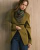 ASOS DESIGN ASOS DESIGN cinch high break point collarless blazer in olive green-Neutral - 1