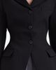 ASOS DESIGN ASOS DESIGN cinch moulded hip blazer in black - part of a set - 3