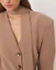 ASOS DESIGN ASOS DESIGN cinch shoulder pad blazer with scarf in mocha - part of a set-Brown - 2