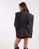 ASOS DESIGN ASOS DESIGN cinch shoulder pads blazer with scarf in gray - 3