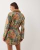 ASOS DESIGN ASOS DESIGN cinched mini shirt dress with detachable faux-fur collar in floral tapestry-Multi - 4