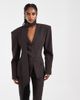ASOS DESIGN ASOS DESIGN cinched scarf detail fringed blazer set in chocolate-Brown - 3