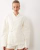 ASOS DESIGN ASOS DESIGN cinched waist blazer suit with hardware detail in cream-White - 1